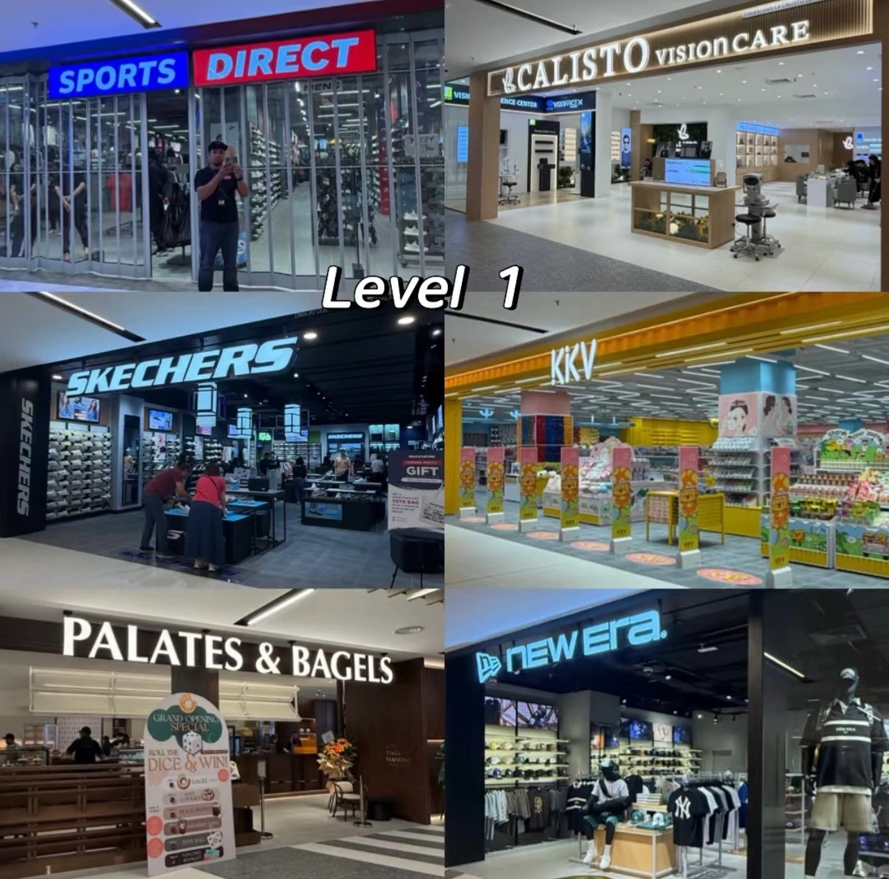 A collage of dining spots at SKS City Mall